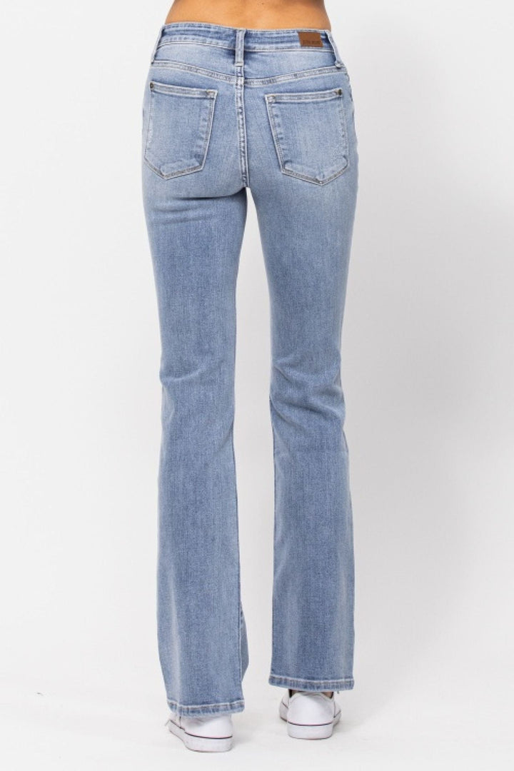 Judy Blue Core Mid-Rise Washed Bootcut Jeans