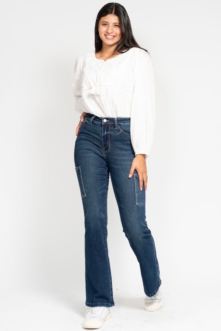 Judy Blue High Waist Cargo Bootcut Jeans