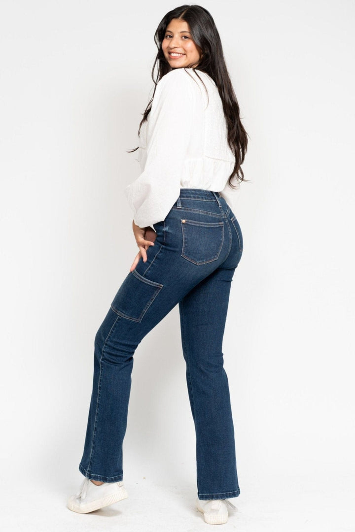 Judy Blue High Waist Cargo Bootcut Jeans