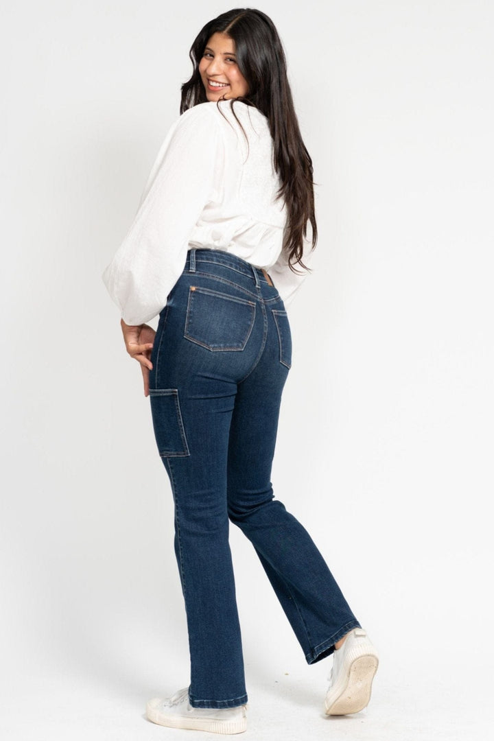 Judy Blue High Waist Cargo Bootcut Jeans