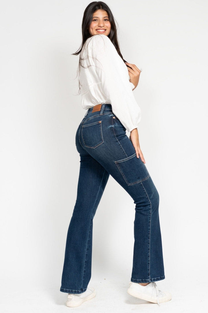 Judy Blue High Waist Cargo Bootcut Jeans