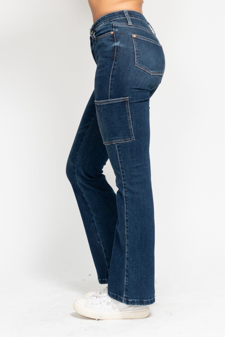 Judy Blue High Waist Cargo Bootcut Jeans