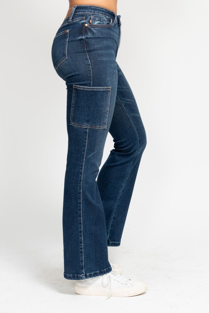 Judy Blue High Waist Cargo Bootcut Jeans