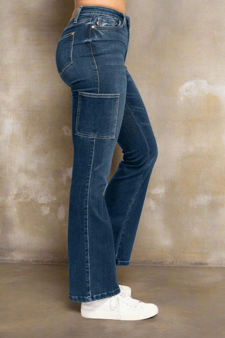 Judy Blue High Waist Cargo Bootcut Jeans