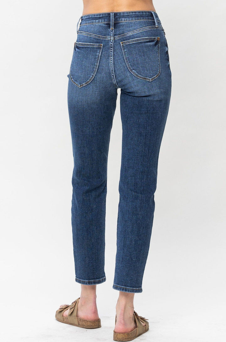 Judy Blue High Waist Shield Back Pocket Slim Fit Jeans