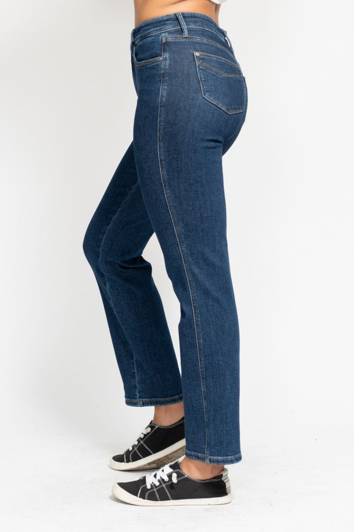 Judy Blue High Waist Tummy Control Classic Straight Fit Jeans