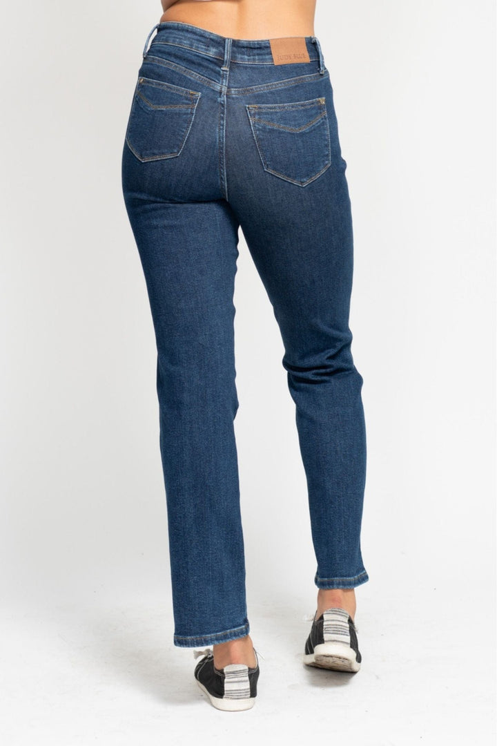 Judy Blue High Waist Tummy Control Classic Straight Fit Jeans