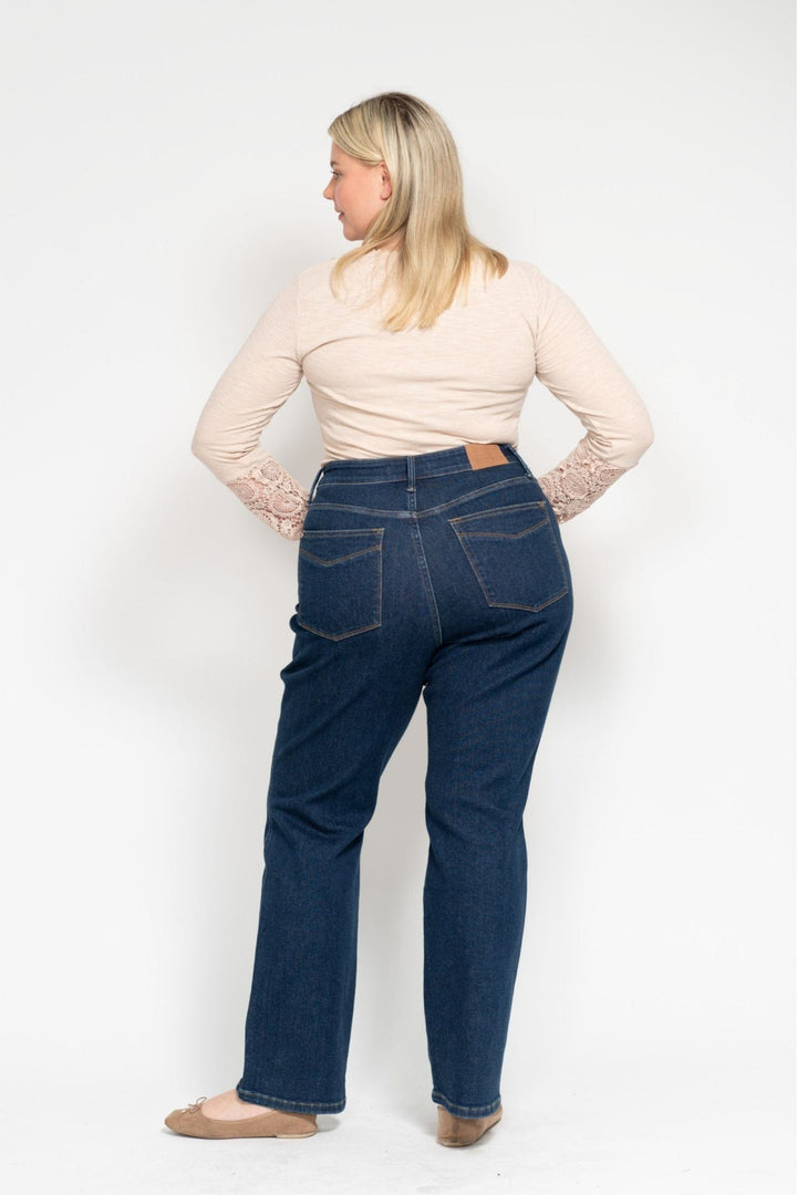 Judy Blue High Waist Tummy Control Classic Straight Fit Jeans