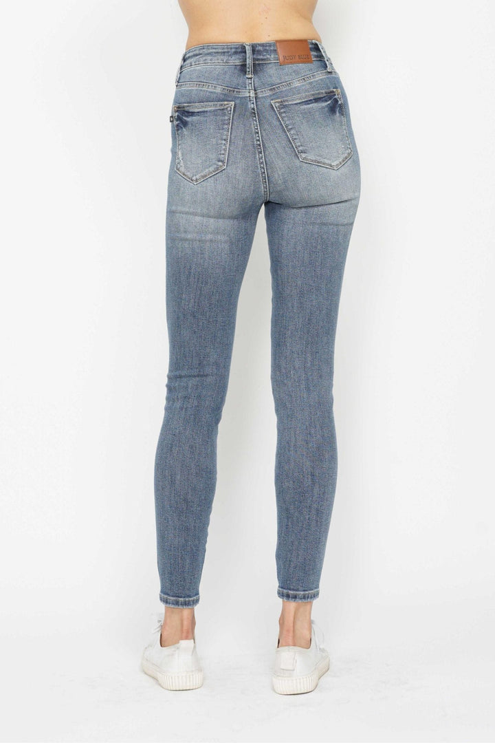 Judy Blue High Waist Tummy Control Contrast Wash Skinny Jeans