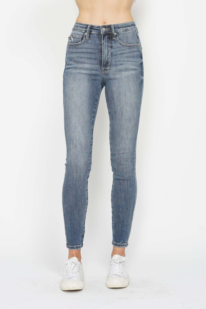 Judy Blue High Waist Tummy Control Contrast Wash Skinny Jeans