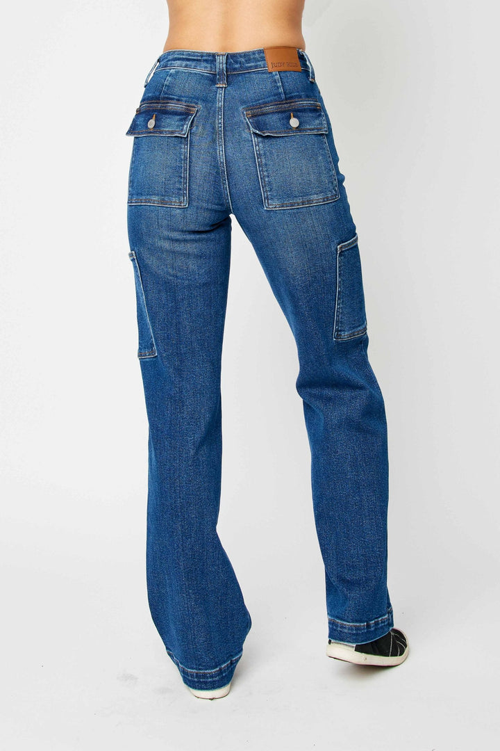 Judy Blue High Waist Wide Leg Cargo Jeans