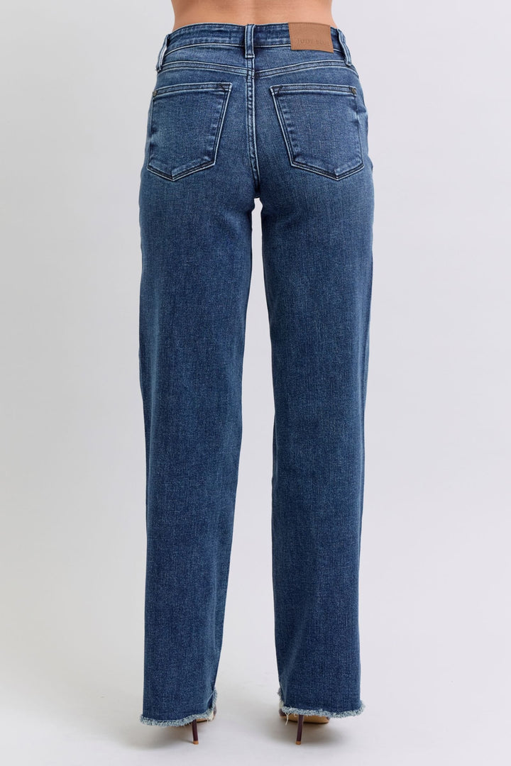 Judy Blue Mid Rise Wide Leg Tinted Classic Jeans