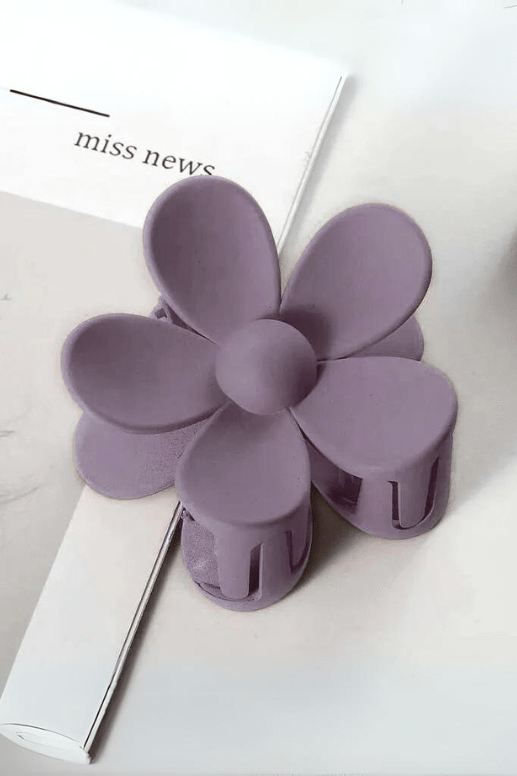 Large Matte Flower Hair Clip Claw