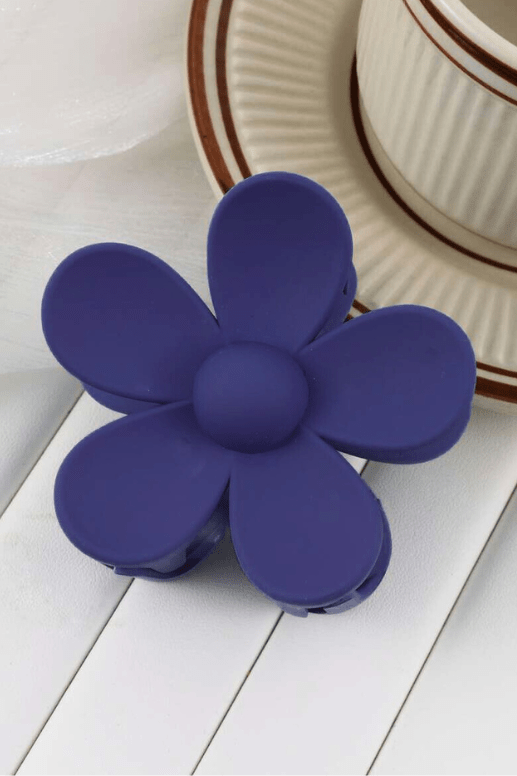 Large Matte Flower Hair Clip Claw