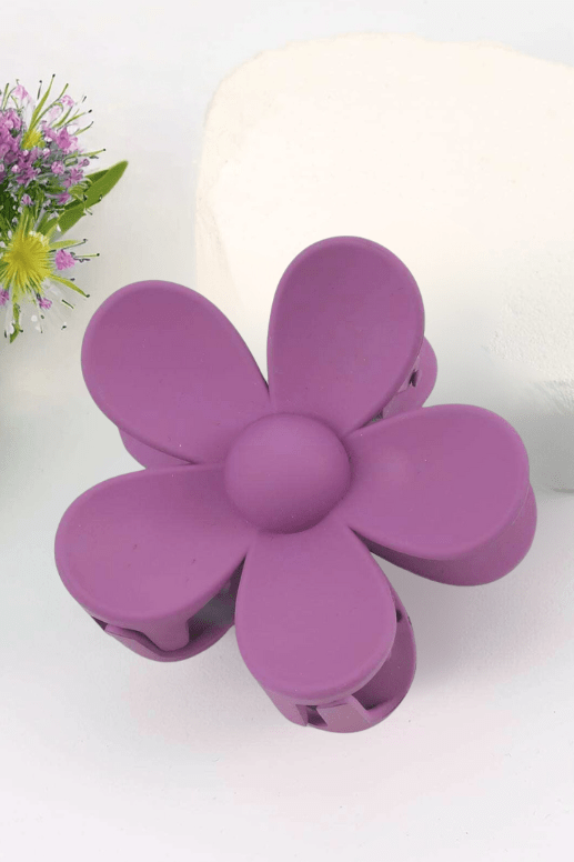 Large Matte Flower Hair Clip Claw