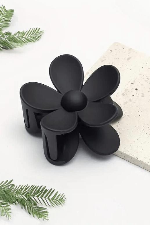 Large Matte Flower Hair Clip Claw