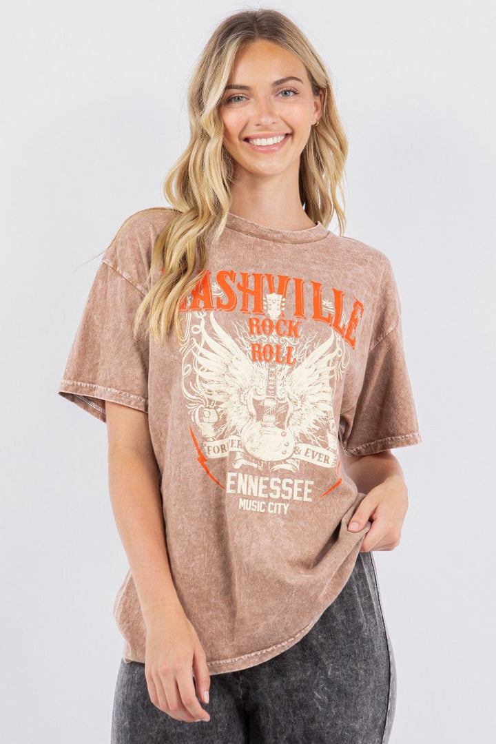 Mineral Washed Rock N' Roll Nashville Tee