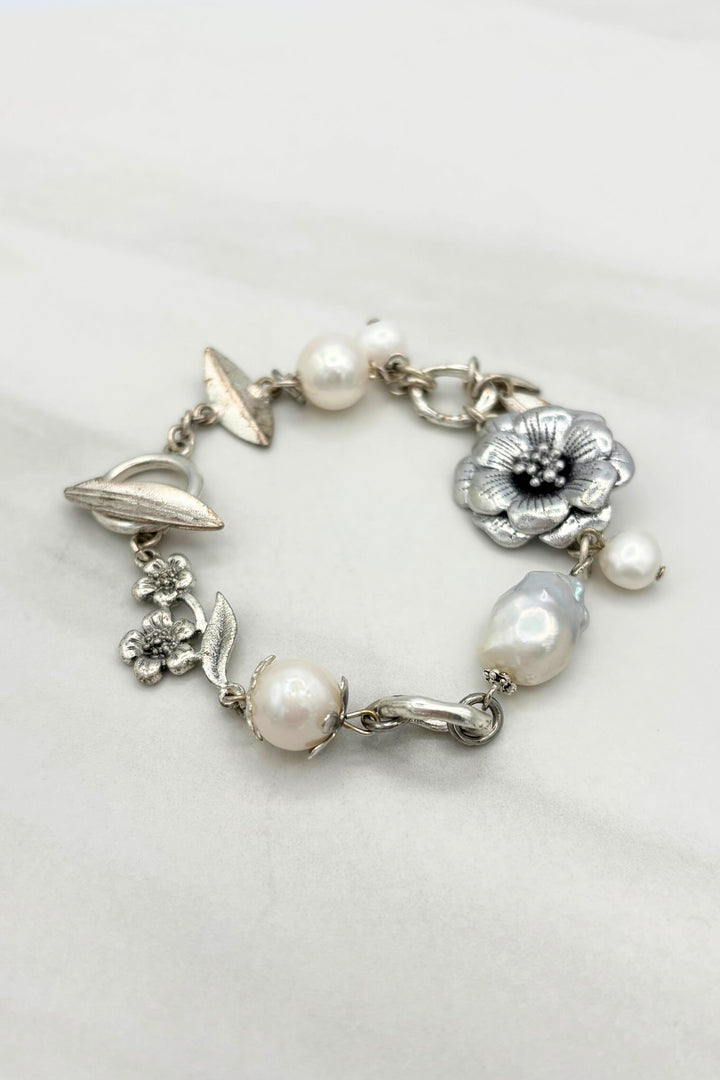 Pearly Flora Charm Bracelet