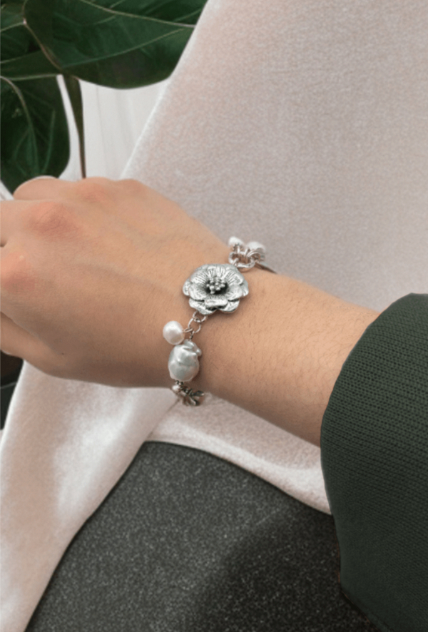 Pearly Flora Charm Bracelet