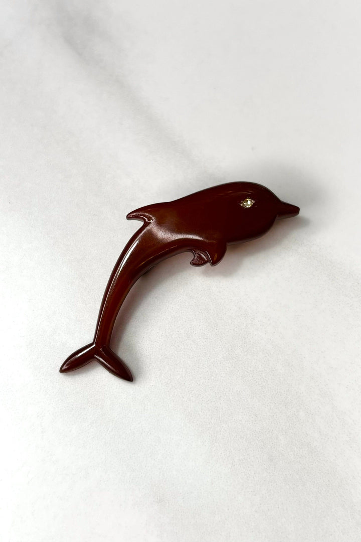 Retro Buch + Deichmann Dolphin Pin Brooch