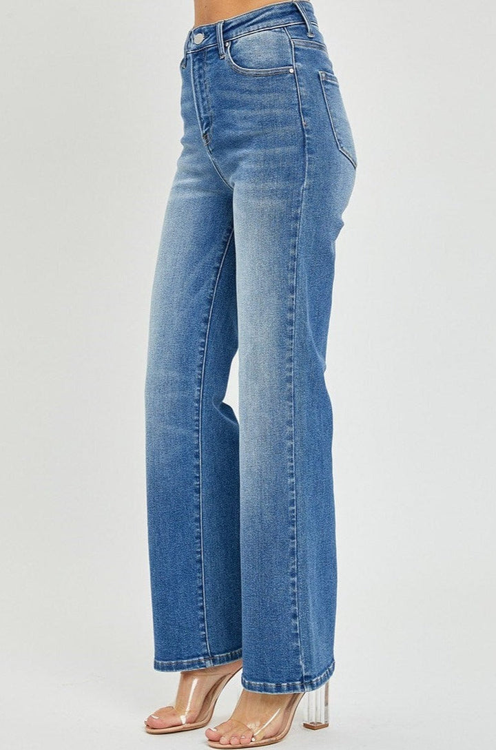 Risen High Rise Relaxed Straight Jeans