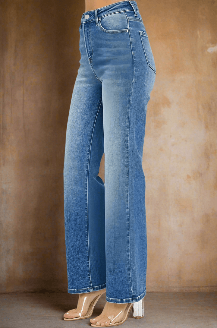 Risen High Rise Relaxed Straight Jeans