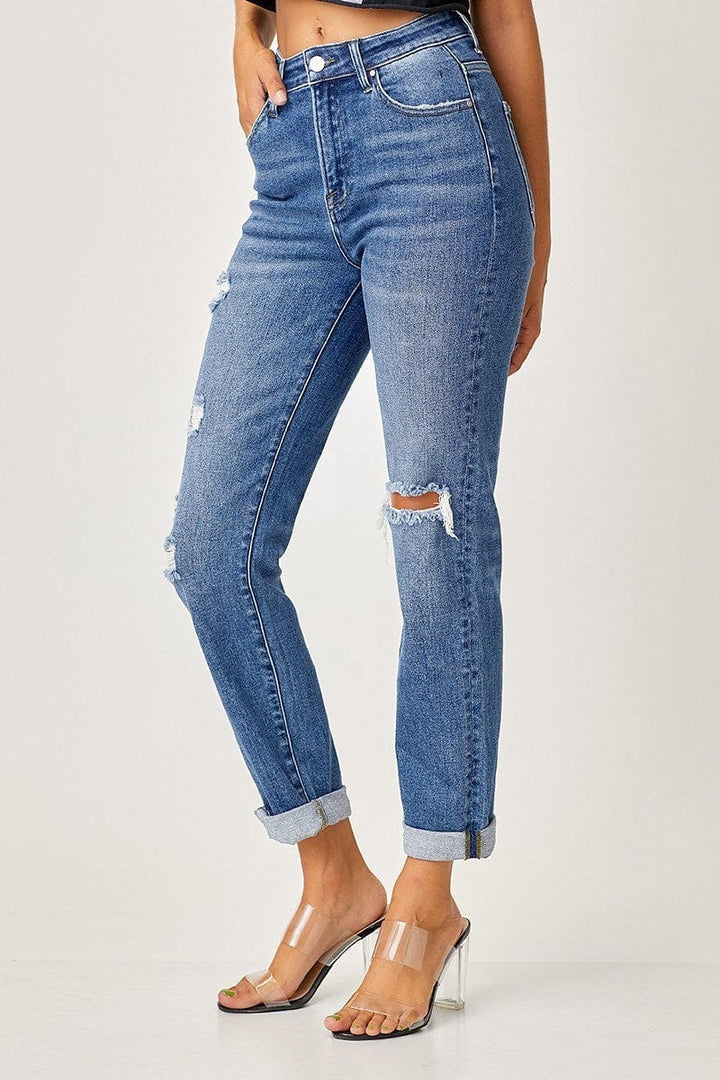 Risen High Rise Slim Girlfriend Jeans