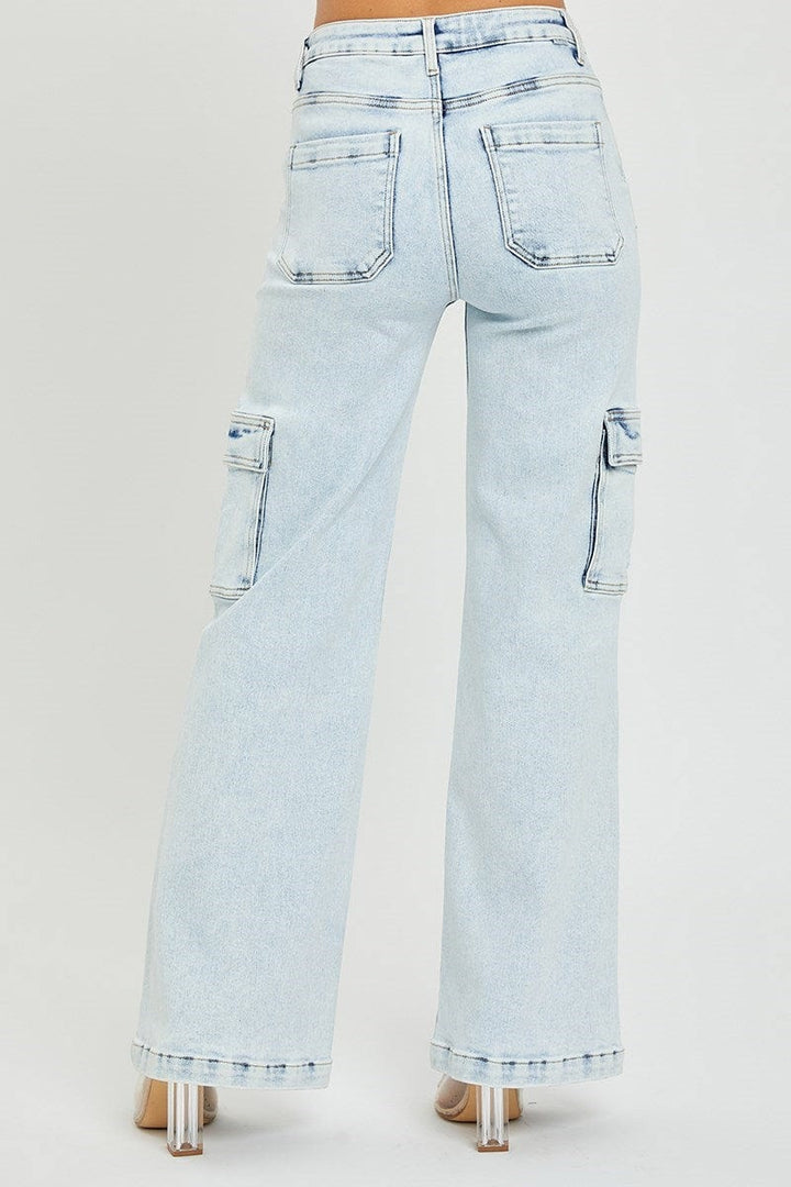 Risen High Rise Wide Cargo Jeans