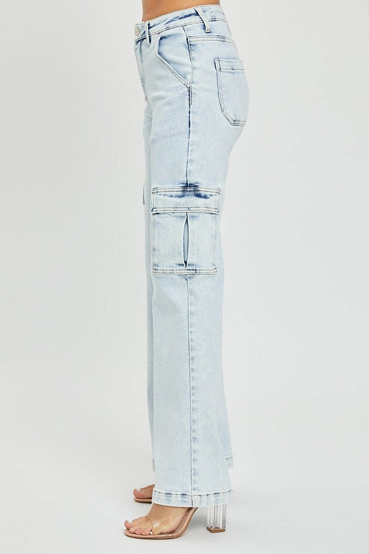 Risen High Rise Wide Cargo Jeans