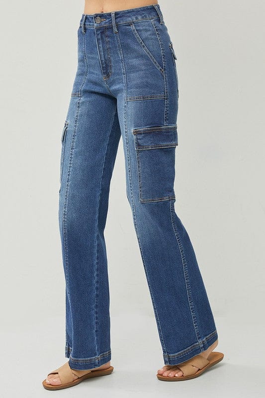 Risen High Rise Wide Cargo Jeans