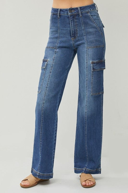 Risen High Rise Wide Cargo Jeans