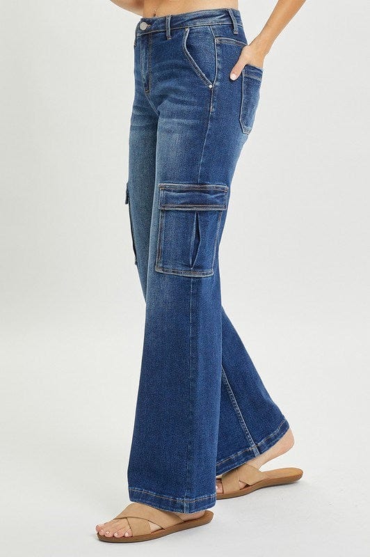 Risen High Rise Wide Cargo Jeans