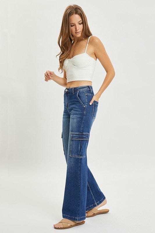 Risen High Rise Wide Cargo Jeans