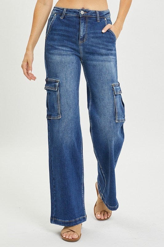 Risen High Rise Wide Cargo Jeans