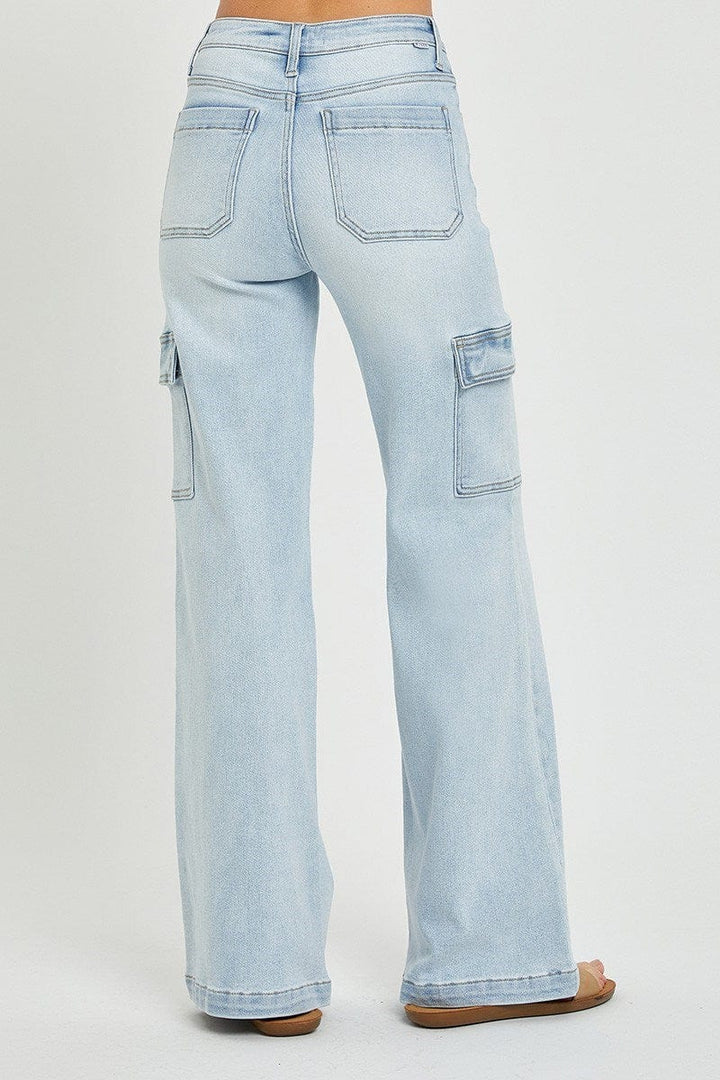 Risen High Rise Wide Cargo Jeans