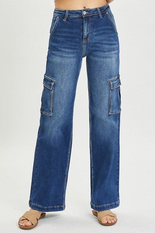 Risen High Rise Wide Cargo Jeans