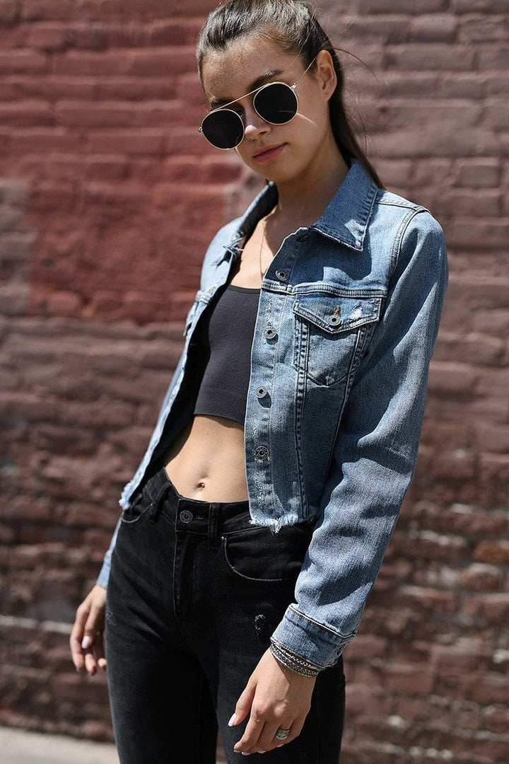 Risen Jeans Distressed Vintage Jacket