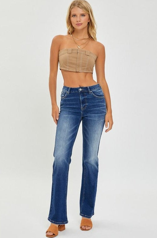 Risen Mid Rise Relaxed Bootcut Jeans