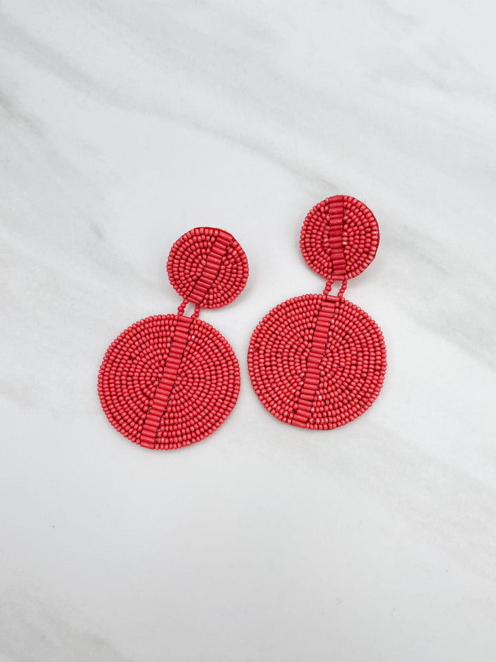 Round Beaded Earrings