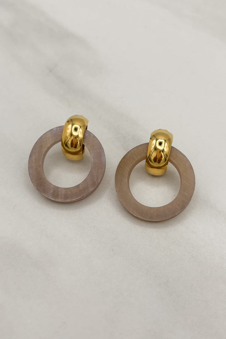 Sanded OH Stud Post Earrings