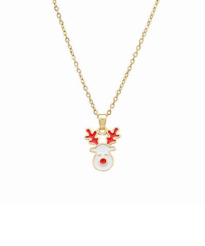 Simple Single Festive Christmas Charm Chain Necklace