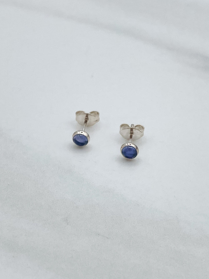 Small Sterling Silver 4mm Stone Studs