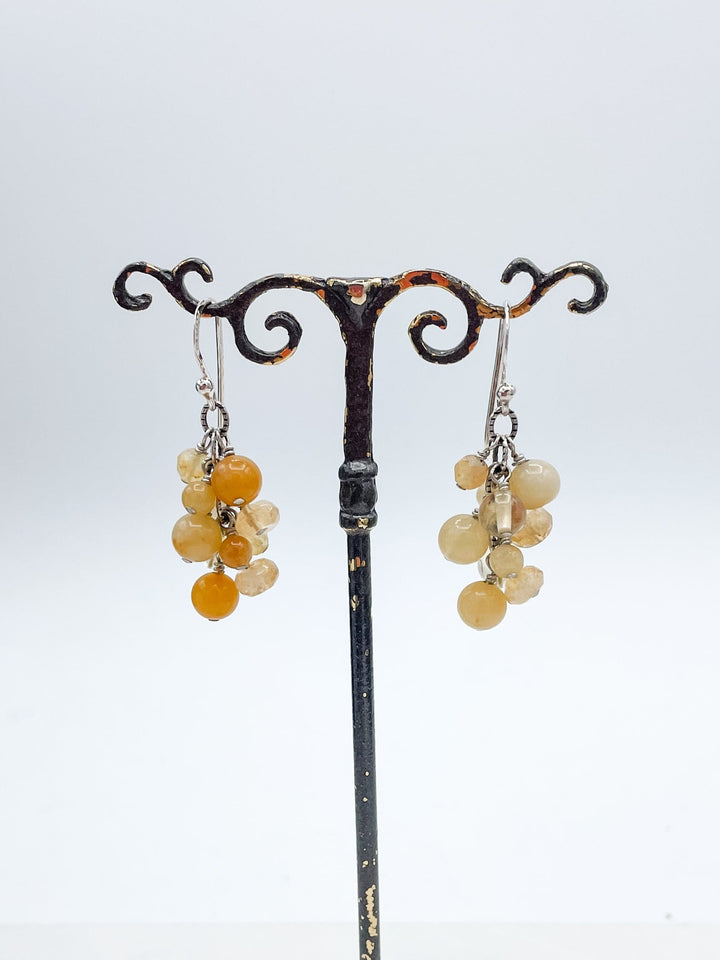 Sterling Silver Bead Cluster Earring