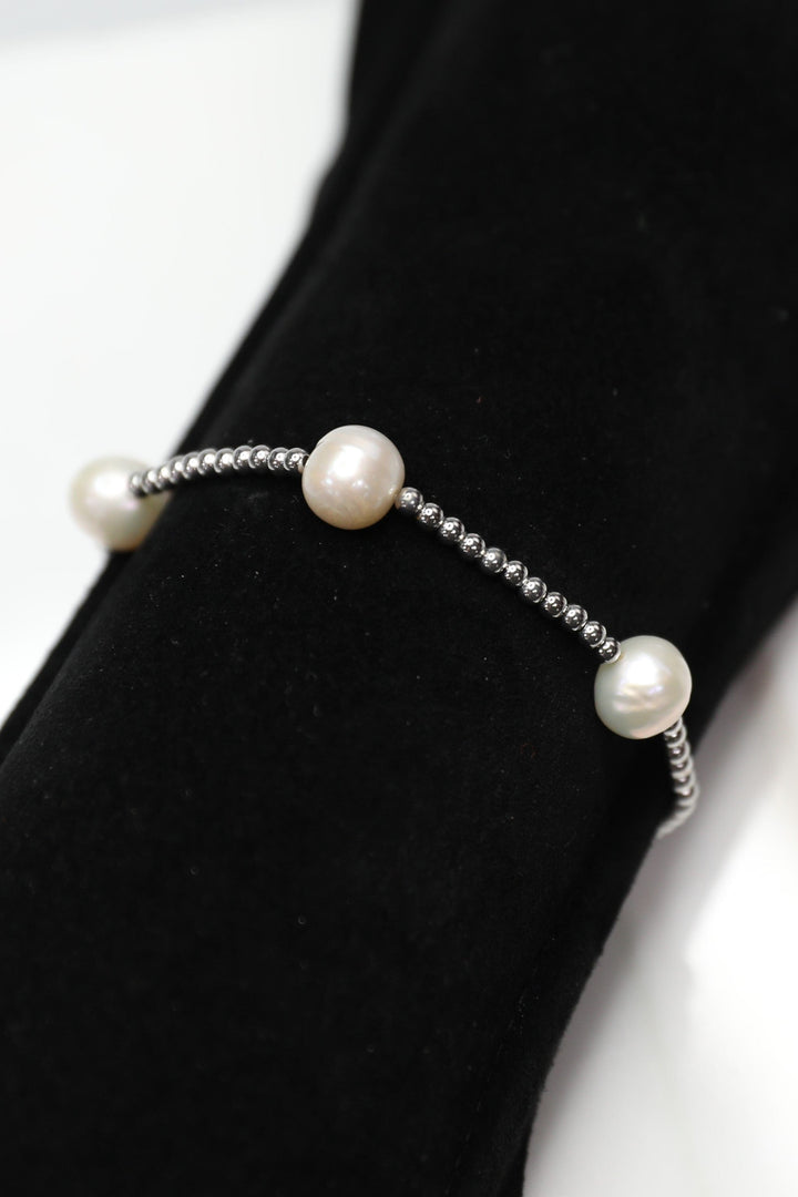 Sterling Silver Bracelet with Freshwater Pearls