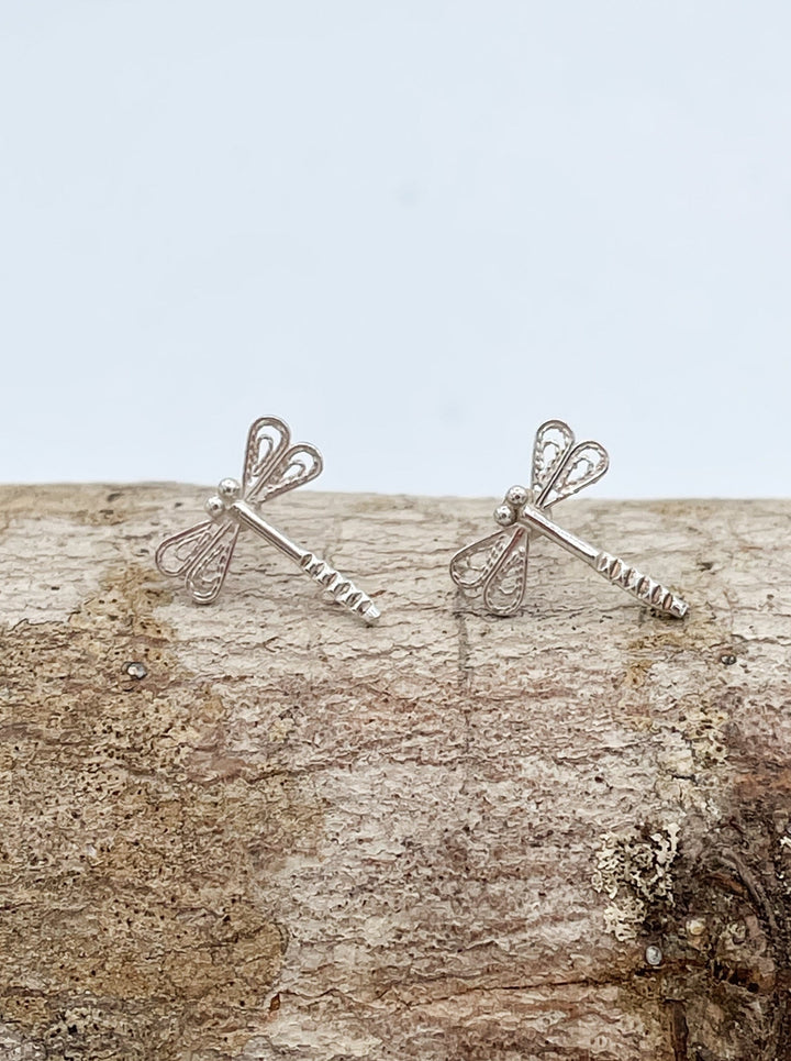 Sterling Silver Dragonfly Studs