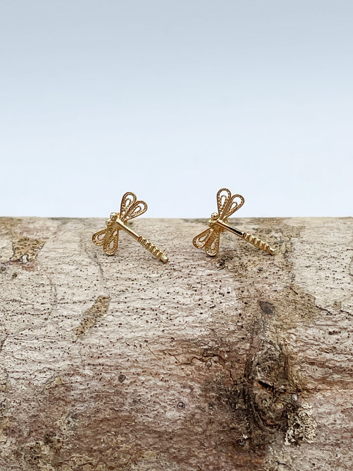 Sterling Silver Dragonfly Studs