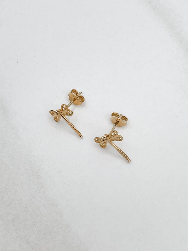 Sterling Silver Dragonfly Studs