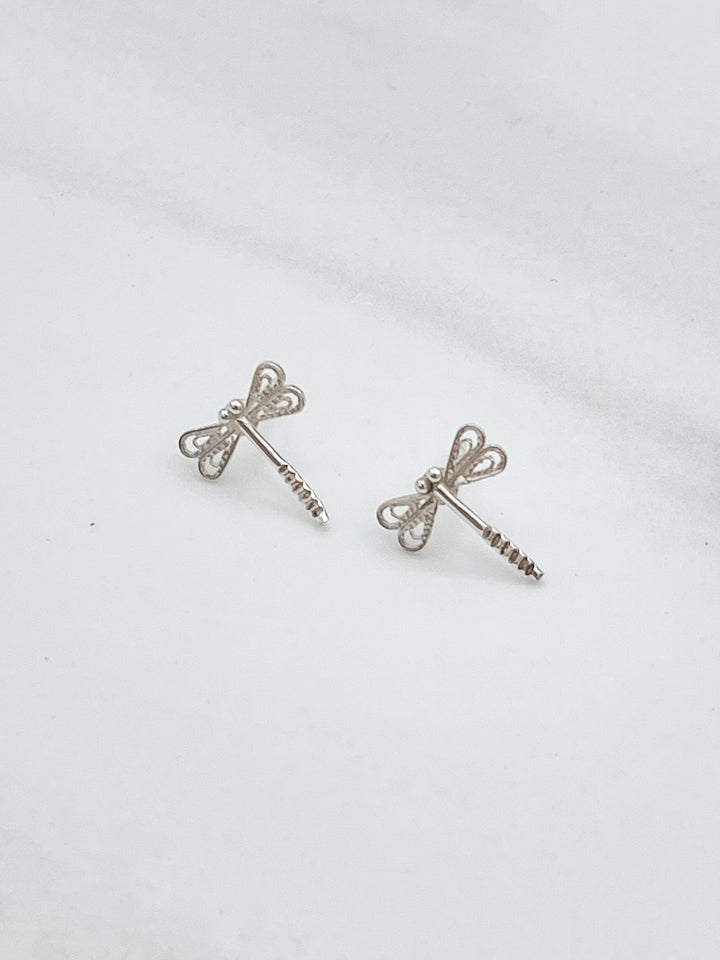 Sterling Silver Dragonfly Studs