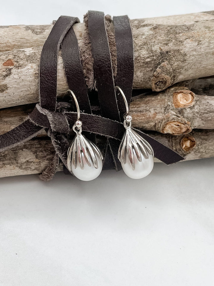 Sterling Silver Drop Earring With Pearl