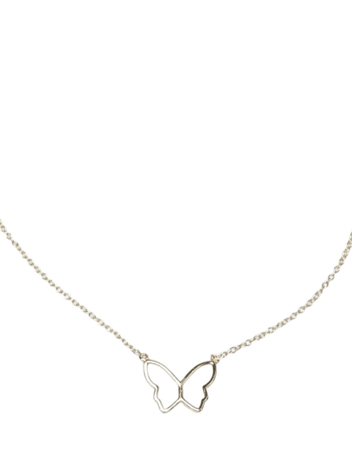 Sterling Silver Necklace with Butterfly